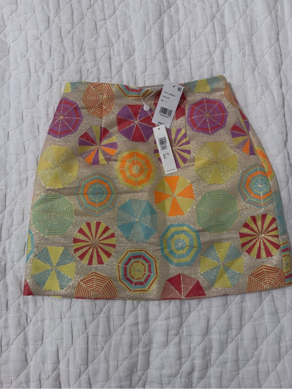 Trina Turk Multicolor Umbrella Mini Skirt High Rise Rico Skirt